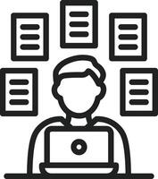 Multitasking icon vector image. Suitable for mobile apps, web apps and print media.