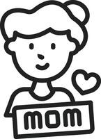 Mother icon vector image. Suitable for mobile apps, web apps and print media.