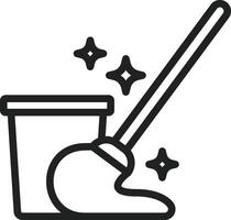 Mop icon vector image. Suitable for mobile apps, web apps and print media.