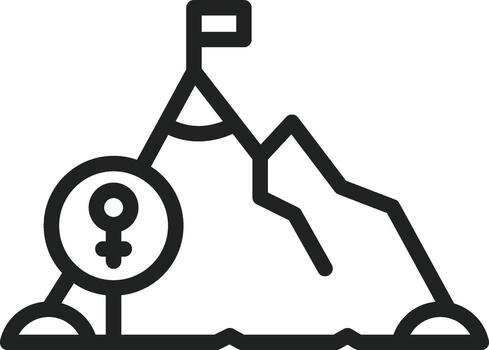 Mountain Flag icon vector image. Suitable for mobile apps, web apps and print media.