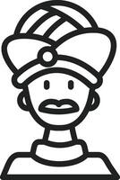 Moustache Man icon vector image. Suitable for mobile apps, web apps and print media.
