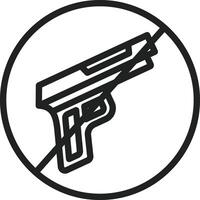 No Gun icon vector image. Suitable for mobile apps, web apps and print media.