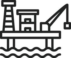 Oil Platform icon vector image. Suitable for mobile apps, web apps and print media.