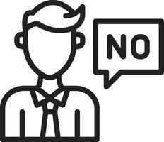 No icon vector image. Suitable for mobile apps, web apps and print media.