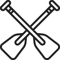 Oars icon vector image. Suitable for mobile apps, web apps and print media.