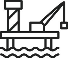 Oil Rig icon vector image. Suitable for mobile apps, web apps and print media.