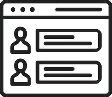 Online Talking icon vector image. Suitable for mobile apps, web apps and print media.