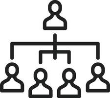 Organization Chart icon vector image. Suitable for mobile apps, web apps and print media.