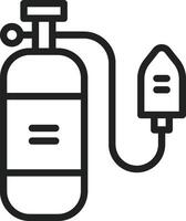 Oxygen Tank icon vector image. Suitable for mobile apps, web apps and print media.