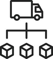 Package Distribution icon vector image. Suitable for mobile apps, web apps and print media.