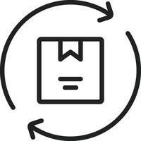 Package Return icon vector image. Suitable for mobile apps, web apps and print media.