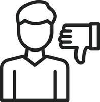 Person Dislike icon vector image. Suitable for mobile apps, web apps and print media.