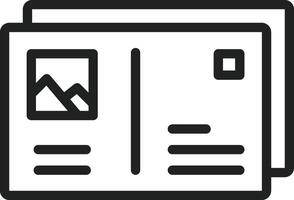 Postcard icon vector image. Suitable for mobile apps, web apps and print media.