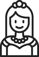 Princess icon vector image. Suitable for mobile apps, web apps and print media.