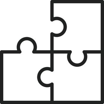Puzzle icon vector image. Suitable for mobile apps, web apps and print media.