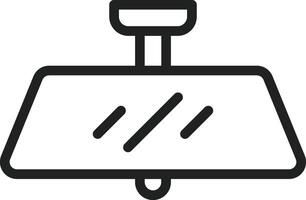 Rearview Mirror icon vector image. Suitable for mobile apps, web apps and print media.