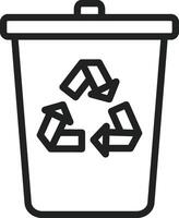 Recycling Bin icon vector image. Suitable for mobile apps, web apps and print media.