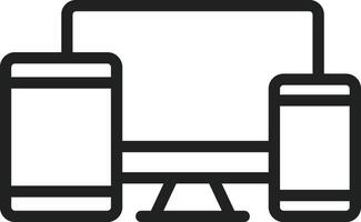 Responsive icon vector image. Suitable for mobile apps, web apps and print media.