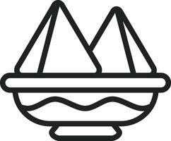 Samosa icon vector image. Suitable for mobile apps, web apps and print media.