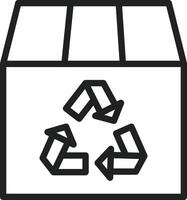 Recycling Box icon vector image. Suitable for mobile apps, web apps and print media.