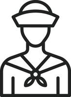 Sailor icon vector image. Suitable for mobile apps, web apps and print media.