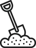 Shovel icon vector image. Suitable for mobile apps, web apps and print media.
