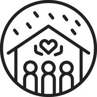 Shelter icon vector image. Suitable for mobile apps, web apps and print media.