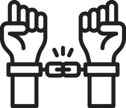 Slavery icon vector image. Suitable for mobile apps, web apps and print media.
