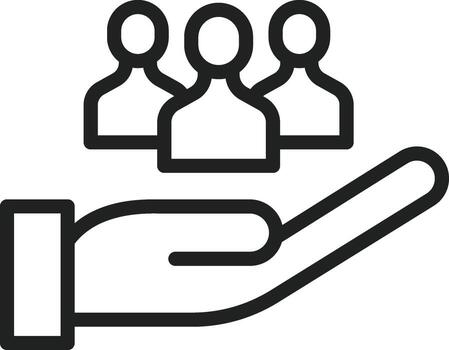 Social Responsibility icon vector image. Suitable for mobile apps, web apps and print media.