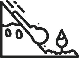 Snow Avalanche icon vector image. Suitable for mobile apps, web apps and print media.