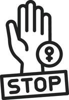 Stop Violence icon vector image. Suitable for mobile apps, web apps and print media.