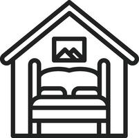 Accomodation icon vector image. Suitable for mobile apps, web apps and print media.