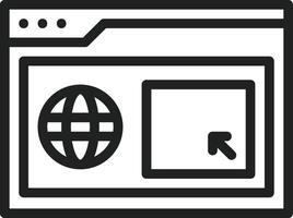 Browser icon vector image. Suitable for mobile apps, web apps and print media.