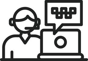 Call Center icon vector image. Suitable for mobile apps, web apps and print media.