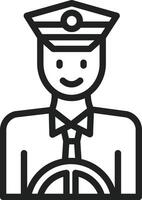 Captain icon vector image. Suitable for mobile apps, web apps and print media.