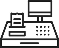 Cash Register icon vector image. Suitable for mobile apps, web apps and print media.