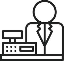 Cashier icon vector image. Suitable for mobile apps, web apps and print media.