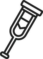 Crutch icon vector image. Suitable for mobile apps, web apps and print media.