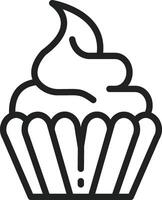 Cupcake icon vector image. Suitable for mobile apps, web apps and print media.