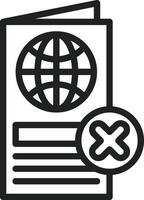Deported icon vector image. Suitable for mobile apps, web apps and print media.