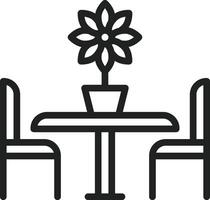 Dining Table icon vector image. Suitable for mobile apps, web apps and print media.