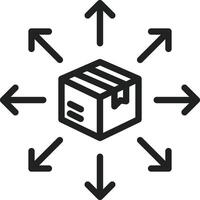 Distribution icon vector image. Suitable for mobile apps, web apps and print media.
