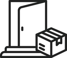 Door Delivery icon vector image. Suitable for mobile apps, web apps and print media.
