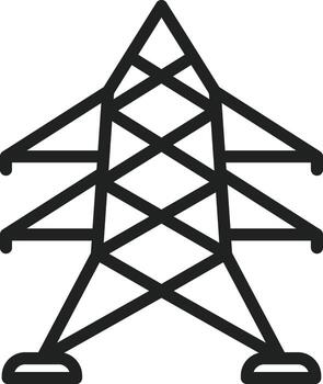 Electric Tower icon vector image. Suitable for mobile apps, web apps and print media.