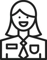 Employee icon vector image. Suitable for mobile apps, web apps and print media.