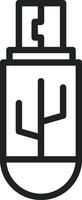 Flash Drive icon vector image. Suitable for mobile apps, web apps and print media.