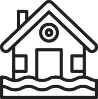 Flood Sensor icon vector image. Suitable for mobile apps, web apps and print media.