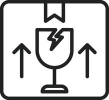 Fragile icon vector image. Suitable for mobile apps, web apps and print media.