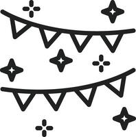 Garlands icon vector image. Suitable for mobile apps, web apps and print media.