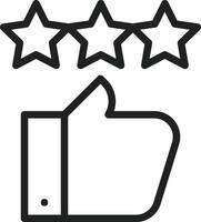 Good Review icon vector image. Suitable for mobile apps, web apps and print media.